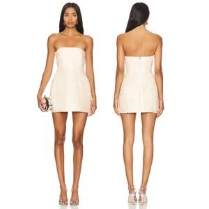Lovers and Friends Bailey Strapless Mini Dress Sequin Party Hoco Bridal NYE S